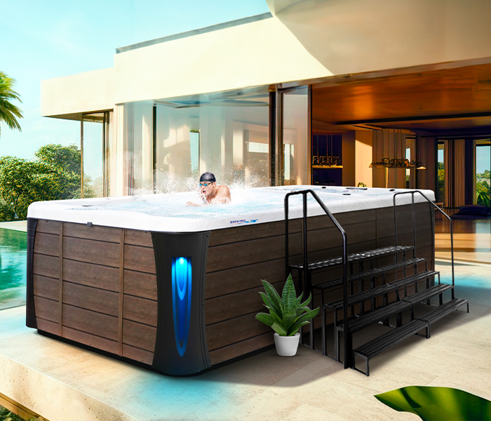 Calspas hot tub being used in a family setting - Stpeters